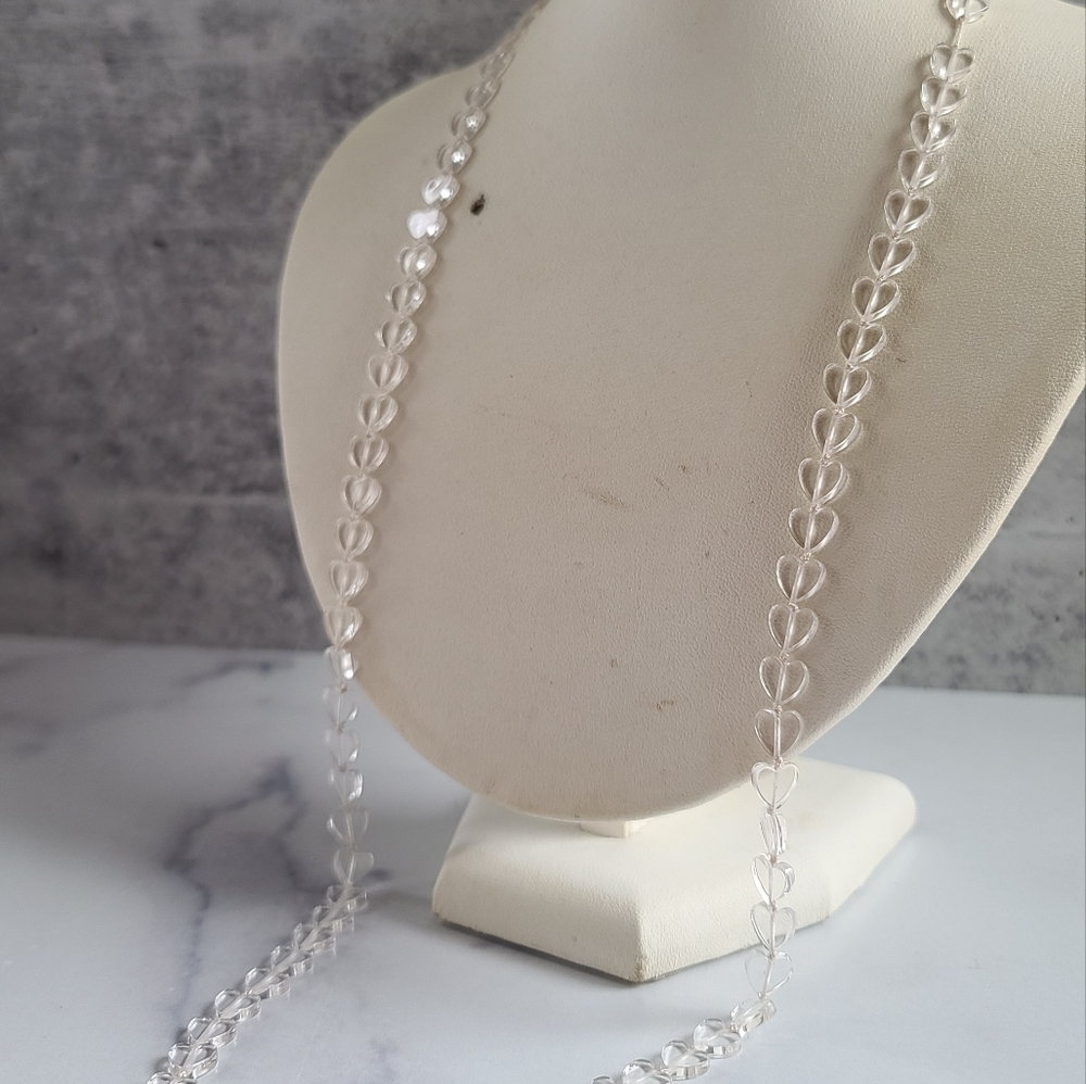 14K GF Quartz Heart Beaded Necklace - Picture 4 of 10